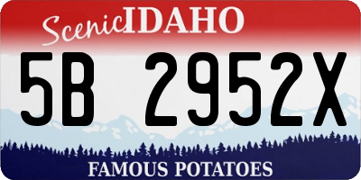 ID license plate 5B2952X