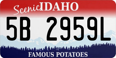 ID license plate 5B2959L