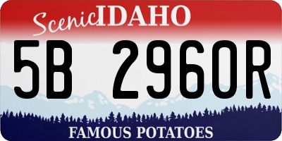 ID license plate 5B2960R