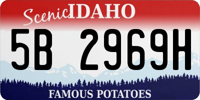 ID license plate 5B2969H