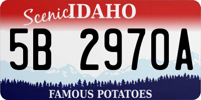 ID license plate 5B2970A