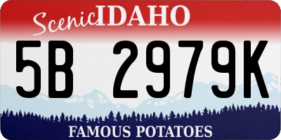 ID license plate 5B2979K
