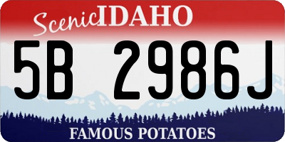 ID license plate 5B2986J