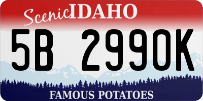 ID license plate 5B2990K
