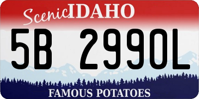 ID license plate 5B2990L