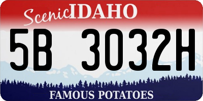 ID license plate 5B3032H