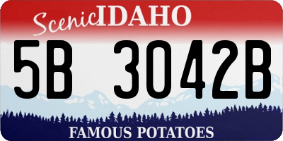 ID license plate 5B3042B