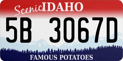 ID license plate 5B3067D