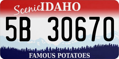 ID license plate 5B3067O