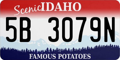ID license plate 5B3079N