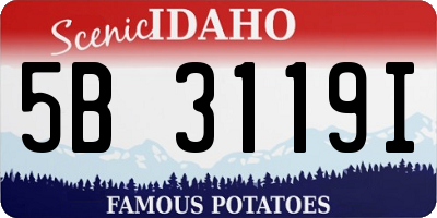 ID license plate 5B3119I