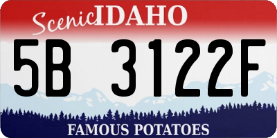 ID license plate 5B3122F