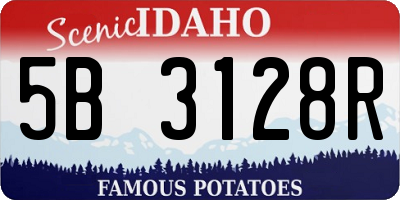 ID license plate 5B3128R