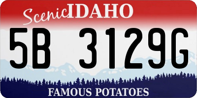 ID license plate 5B3129G