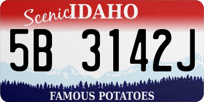 ID license plate 5B3142J