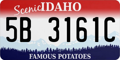 ID license plate 5B3161C