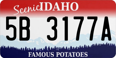 ID license plate 5B3177A