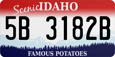 ID license plate 5B3182B