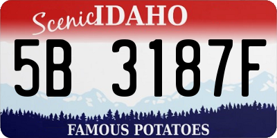 ID license plate 5B3187F