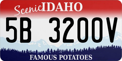 ID license plate 5B3200V