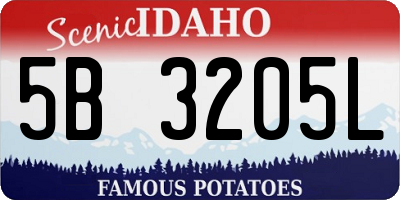 ID license plate 5B3205L