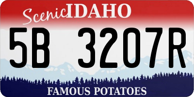 ID license plate 5B3207R