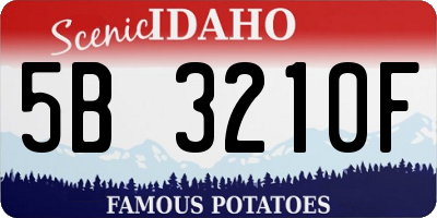 ID license plate 5B3210F