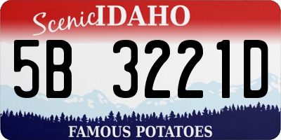 ID license plate 5B3221D
