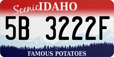 ID license plate 5B3222F