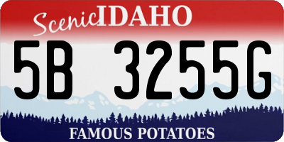 ID license plate 5B3255G