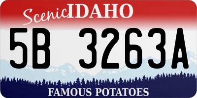 ID license plate 5B3263A