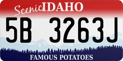 ID license plate 5B3263J