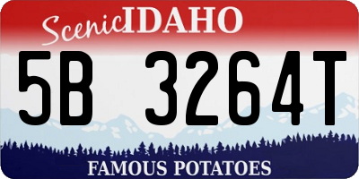 ID license plate 5B3264T