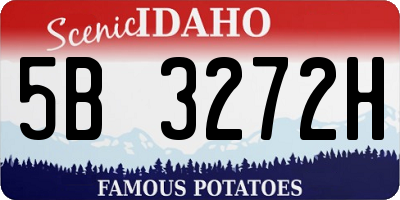 ID license plate 5B3272H