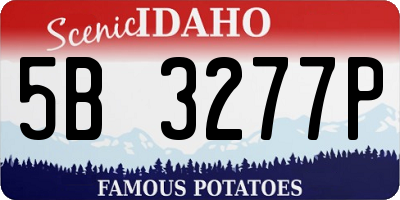 ID license plate 5B3277P