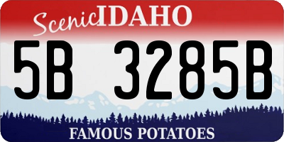 ID license plate 5B3285B