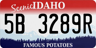ID license plate 5B3289R