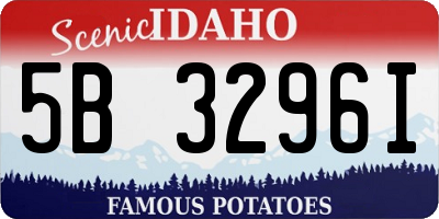 ID license plate 5B3296I