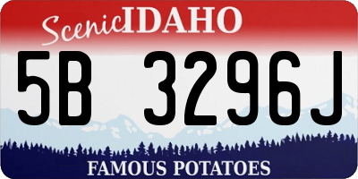ID license plate 5B3296J