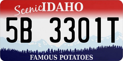 ID license plate 5B3301T