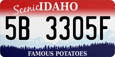 ID license plate 5B3305F
