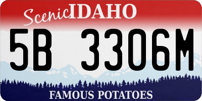 ID license plate 5B3306M