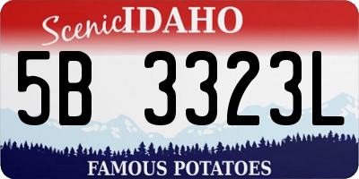 ID license plate 5B3323L