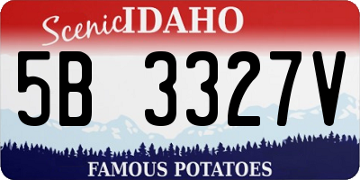 ID license plate 5B3327V