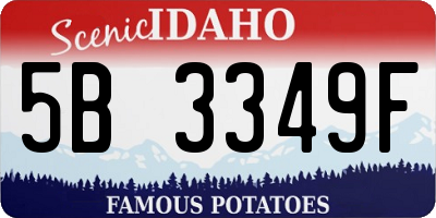 ID license plate 5B3349F
