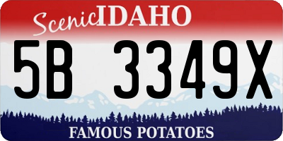 ID license plate 5B3349X