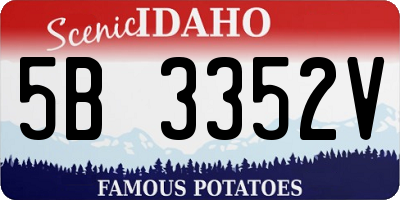 ID license plate 5B3352V