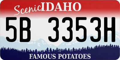 ID license plate 5B3353H