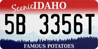 ID license plate 5B3356T