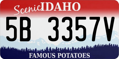 ID license plate 5B3357V